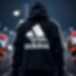 Stylish Adidas black and white hoodie design