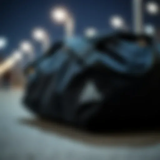 Close-up of the adidas Santiago duffel showcasing its durable fabric