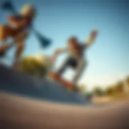 Andy Anderson performing a trick on his skateboard