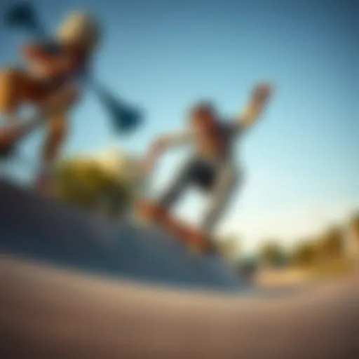 Andy Anderson performing a trick on his skateboard