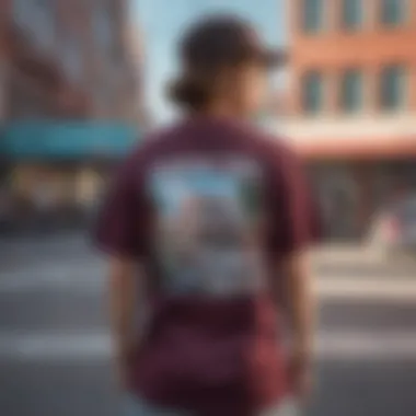 Urban Vibes: Anti Social Social Club Shirt A close-up of an Anti Social Social Club shirt displayed against a vibrant urban backdrop.
