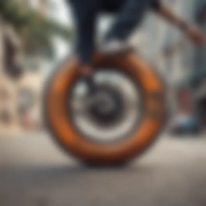 Visual representation of skateboard wheel sizes and their impact on tricks.