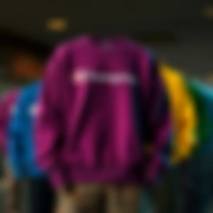 Color Variations of Champion Classic Sweatshirt Display of various color options available for the Champion Classic Crew Neck Sweatshirt