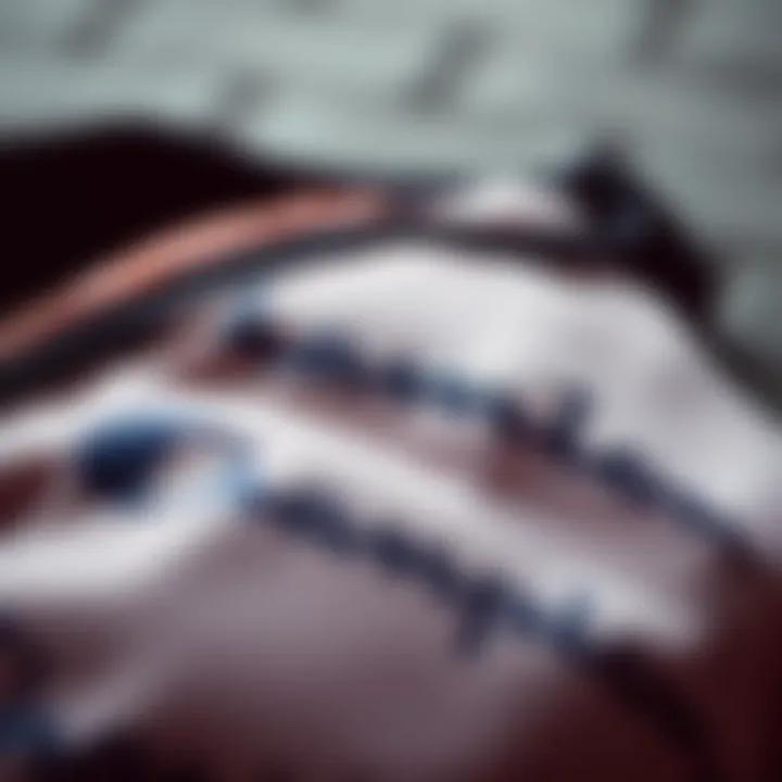 Close-up of the fabric texture and stitching of the Champion fanny pack