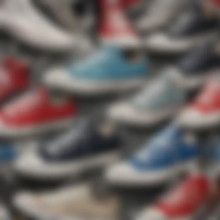 A collage of various styling options with Chuck Taylor All Star Classic Low Tops, showcasing their versatility in fashion.
