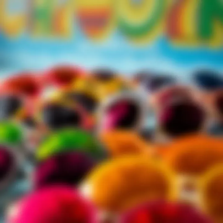 Collection of colorful circle rim sunglasses