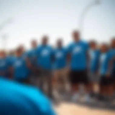 The Nike Blue T-Shirt and Community Engagement Community gathering showcasing Nike blue t-shirts