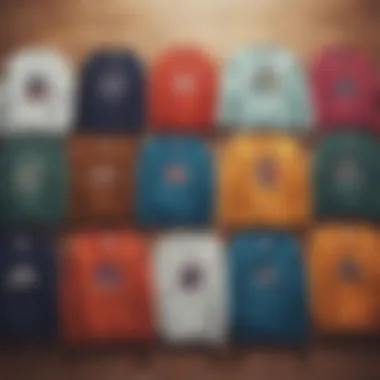 An assortment of stylish sweatshirts laid out on a wooden surface