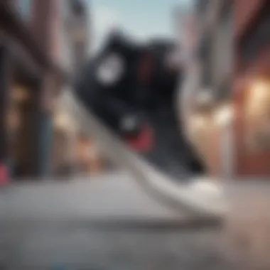 Innovative Design Features of Converse Cons A close-up view showcasing the unique design elements of Converse Cons skate shoes.