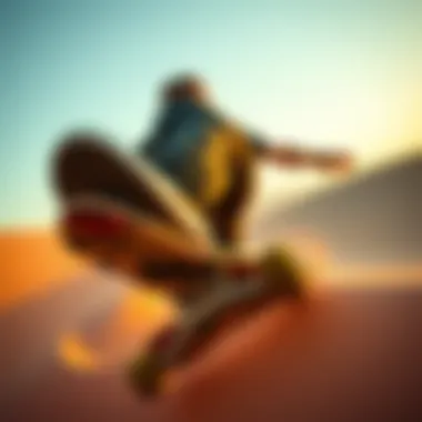 Skateboard in action showcasing individual style
