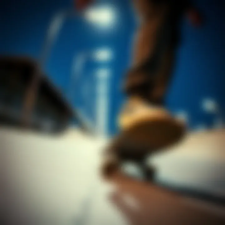 Dynamic skateboarding scene featuring creative reaction sneakers