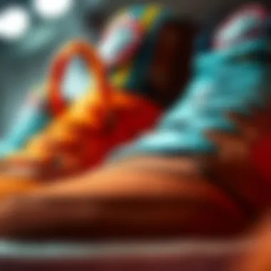 Close-up of innovative materials used in skate sneakers