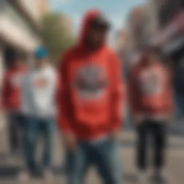 Skateboarding Culture and Crooks Castles Hoodies Vibrant street scene showcasing skateboarders in Crooks Castles hoodies