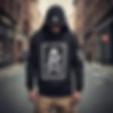 Crooks Castles Hoodie in Urban Context Trendy Crooks Castles hoodie displayed in an urban setting