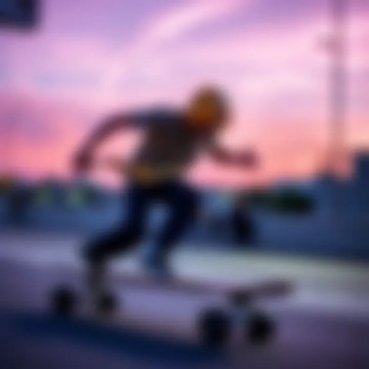 Demonstrating the diverse riding styles with DB long boards