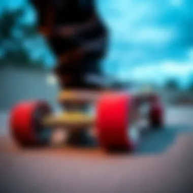 Visual representation of skateboard components affecting width