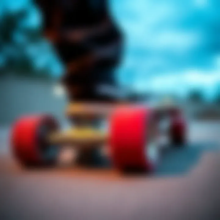 Visual representation of skateboard components affecting width