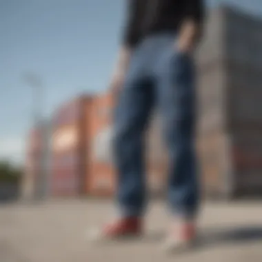 Unique Design Elements of Dickies Cargo Jeans Stylish Dickies cargo jeans showcasing unique pockets and stitching