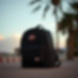 Sleek black design of the Dickies mini backpack