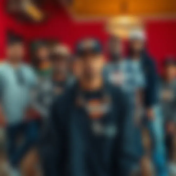 A diverse group of individuals expressing their unique styles with Dickies Slim Fit clothing.