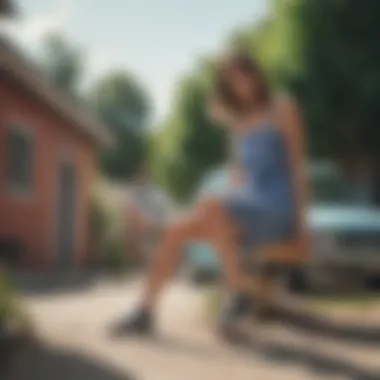 Casual Summer Vibe with Vans Casual summer dress styled with classic Vans