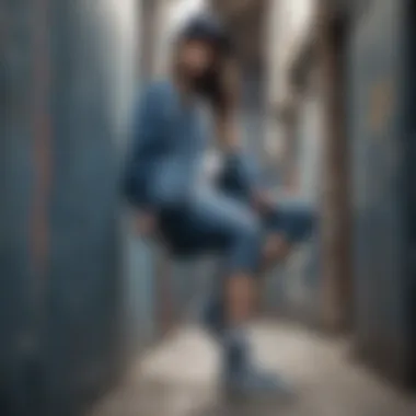 Edgy Denim Style with Vans Edgy denim dress matched with Vans footwear