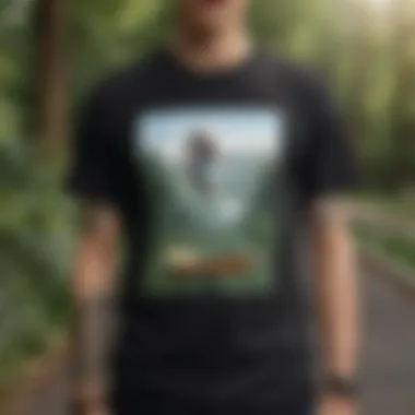 Eco-Friendly Materials of Element T-Shirts Eco-friendly Element t-shirt materials displayed with nature backdrop