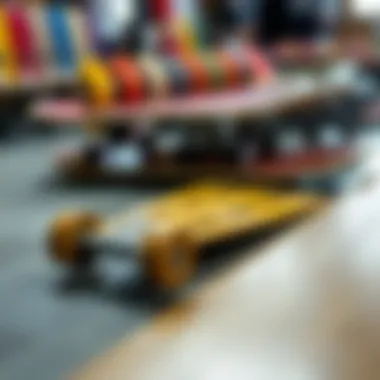 Selection of skateboard deck sizes