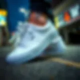 Vans Off the Wall white footwear showcased in an urban setting