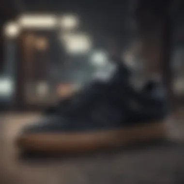 Design Excellence of Adidas Skateboarding Shoes Stylish black Adidas skateboarding shoes showcasing design