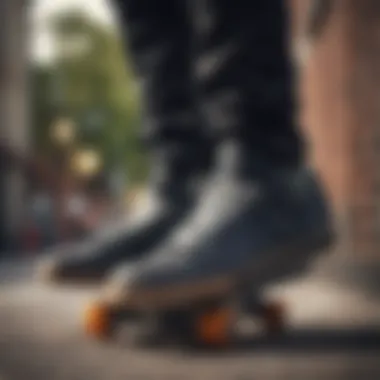 Innovative Technology in Adidas Skateboarding Shoes Close-up view of Adidas skate shoes highlighting technological features