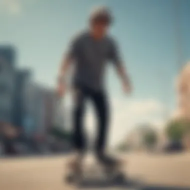 Skateboarder wearing stylish sunglasses outdoors