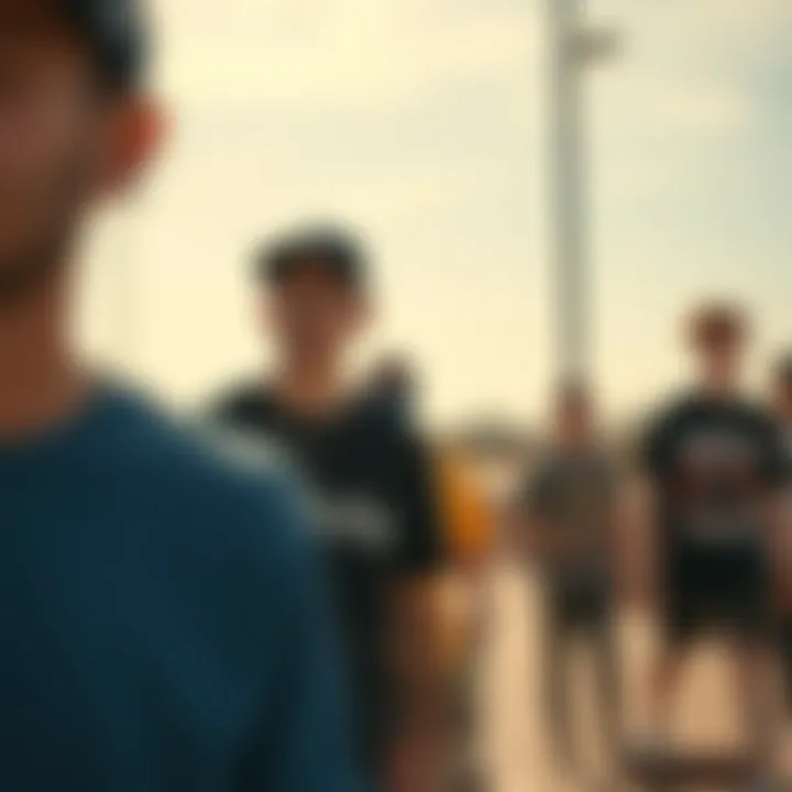 Various t-shirt cuts and styles for skaters