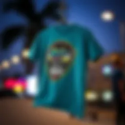 Stylish t-shirt with skate graphics