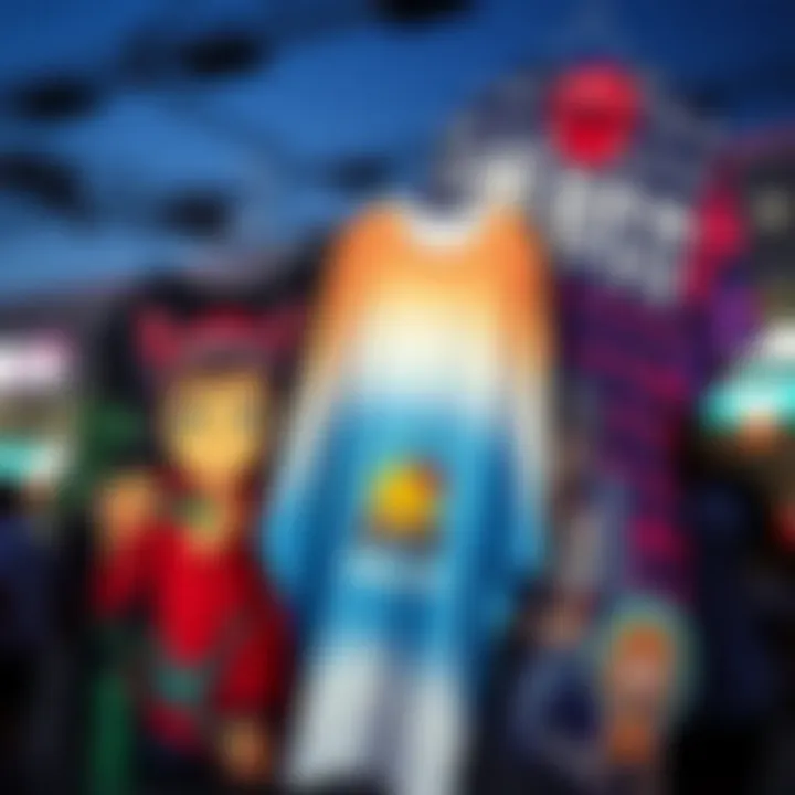 Collage of different anime shirt designs reflecting various styles