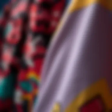 Fabric Texture of Anime Shirts Close-up of fabric texture used in anime shirts
