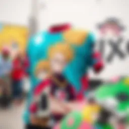 Vibrant anime-inspired shirt design showcasing iconic characters