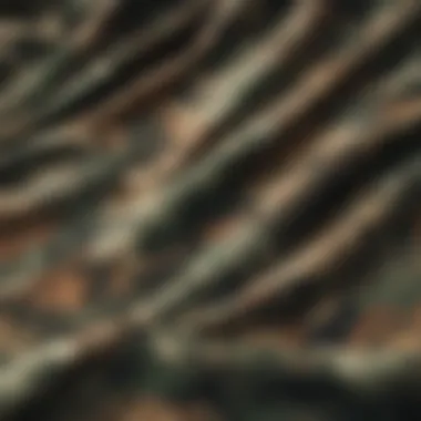 Fabric Texture of Baggy Camo Pants Close-up of fabric texture of camo pants