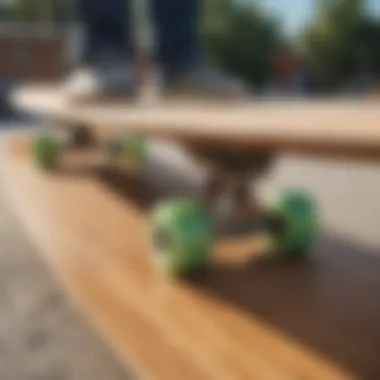 Close-up View of Long Board Craftsmanship Close-up view of long board craftsmanship
