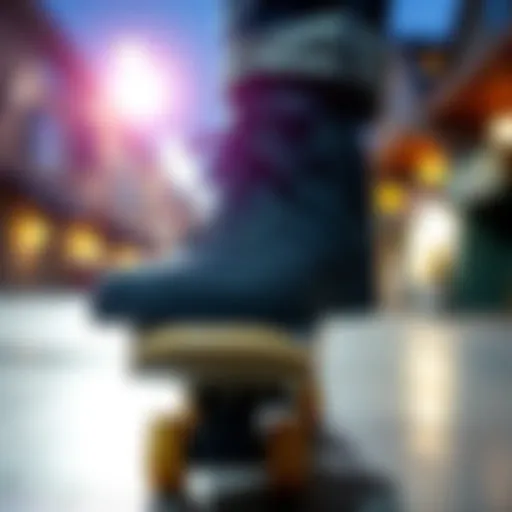 Stylish Black Adidas Footwear for Skaters Stylish black Adidas skate shoes on a skateboard