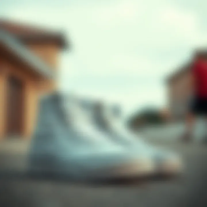 Stylish High Top Vans for Junior Skaters Stylish black and white high top Vans for junior skaters