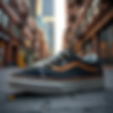 Gum Vans in an Urban Environment Stylish gum Vans in an urban setting, highlighting their versatility