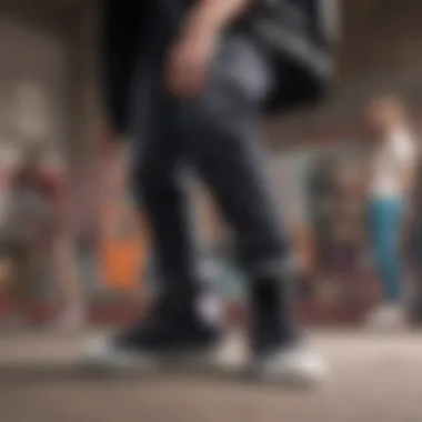 Versatile Outfit Styled with High Top Converse Fashionable outfit featuring black high top Converse