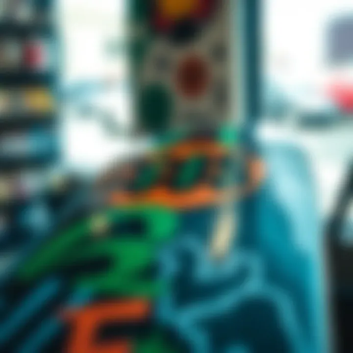 Close-up of a branded skateboard deck representing collaborations