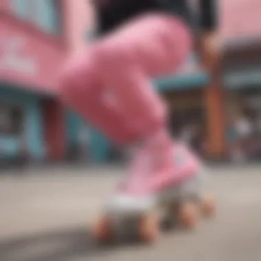 Skater in Action with Chuck Taylor All Star Classic Pink Skater performing tricks while wearing Chuck Taylor All Star Classic Pink.