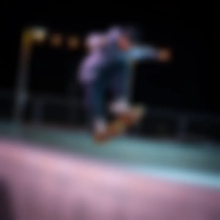 Skater performing tricks on a clearance skateboard deck