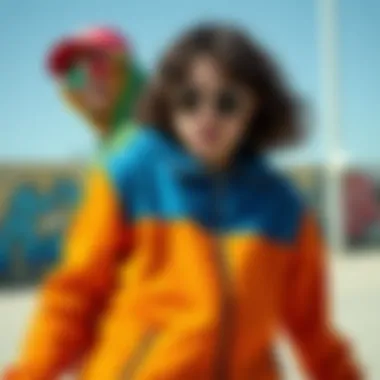 Historical fashion pieces featuring color blocking techniques