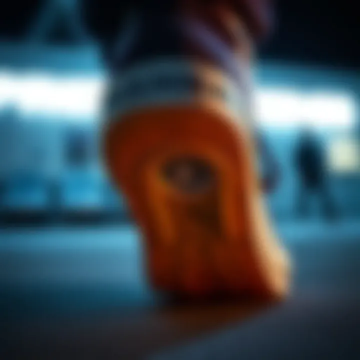 Footbed of Converse high top revealing cushioning and support