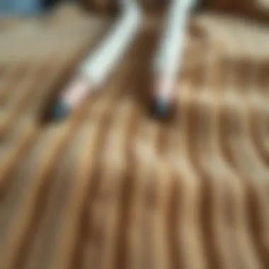 Close-up of corduroy fabric texture