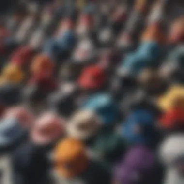Variety of DC Bucket Hat Styles Collection of different styles of DC bucket hats displayed